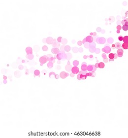 Bubbles Circle Dots Unique Pink Bright Vector Background