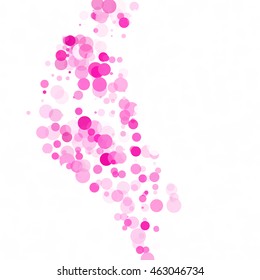 Bubbles Circle Dots Unique Pink Bright Vector Background