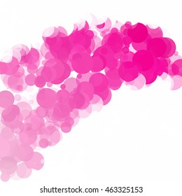 Bubbles Circle Dots Unique Pink Bright Vector Background