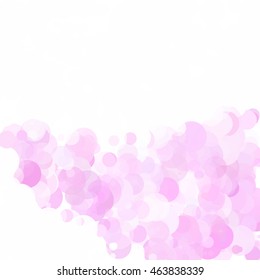 Bubbles Circle Dots Unique Pink Bright Vector Background