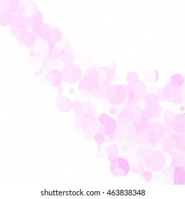 Bubbles Circle Dots Unique Pink Bright Vector Background