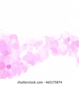 Bubbles Circle Dots Unique Pink Bright Vector Background