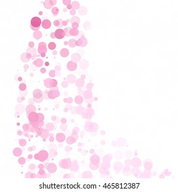Bubbles Circle Dots Unique Pink Bright Vector Background