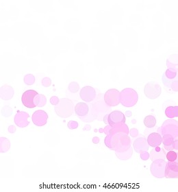 Bubbles Circle Dots Unique Pink Bright Vector Background