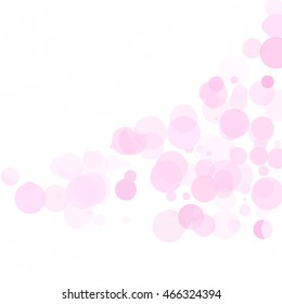 Bubbles Circle Dots Unique Pink Bright Vector Background