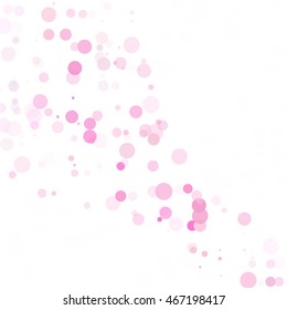 Bubbles Circle Dots Unique Pink Bright Vector Background