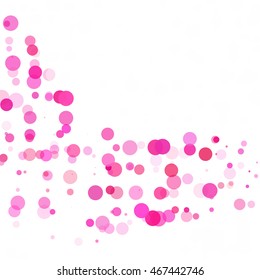 Bubbles Circle Dots Unique Pink Bright Vector Background