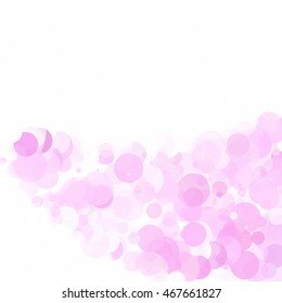 Bubbles Circle Dots Unique Pink Bright Vector Background