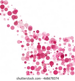 Bubbles Circle Dots Unique Pink Bright Vector Background