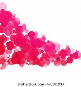 Bubbles Circle Dots Unique Pink Bright Vector Background