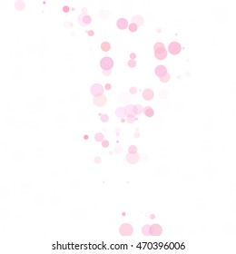 Bubbles Circle Dots Unique Pink Bright Vector Background