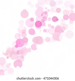 Bubbles Circle Dots Unique Pink Bright Vector Background