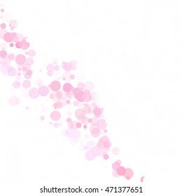 Bubbles Circle Dots Unique Pink Bright Vector Background