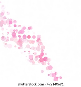 Bubbles Circle Dots Unique Pink Bright Vector Background