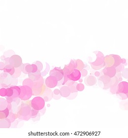Bubbles Circle Dots Unique Pink Bright Vector Background