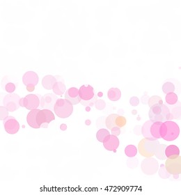 Bubbles Circle Dots Unique Pink Bright Vector Background