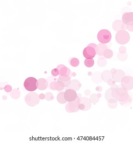 Bubbles Circle Dots Unique Pink Bright Vector Background