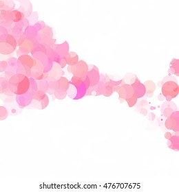 Bubbles Circle Dots Unique Pink Bright Vector Background