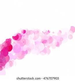 Bubbles Circle Dots Unique Pink Bright Vector Background