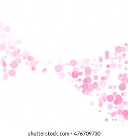 Bubbles Circle Dots Unique Pink Bright Vector Background