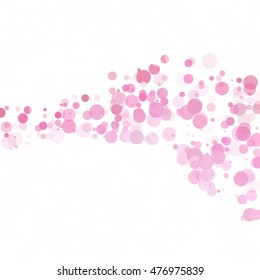 Bubbles Circle Dots Unique Pink Bright Vector Background