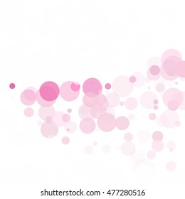 Bubbles Circle Dots Unique Pink Bright Vector Background