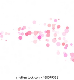 Bubbles Circle Dots Unique Pink Bright Vector Background