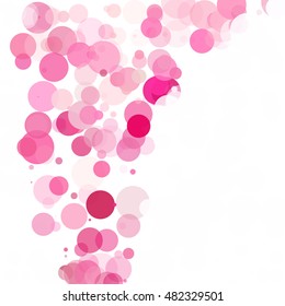 Bubbles Circle Dots Unique Pink Bright Vector Background