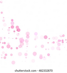 Bubbles Circle Dots Unique Pink Bright Vector Background