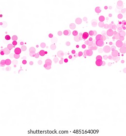 Bubbles Circle Dots Unique Pink Bright Vector Background