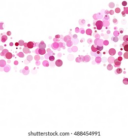 Bubbles Circle Dots Unique Pink Bright Vector Background