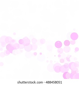 Bubbles Circle Dots Unique Pink Bright Vector Background
