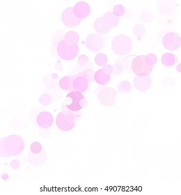 Bubbles Circle Dots Unique Pink Bright Vector Background