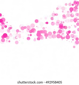 Bubbles Circle Dots Unique Pink Bright Vector Background