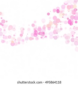 Bubbles Circle Dots Unique Pink Bright Vector Background