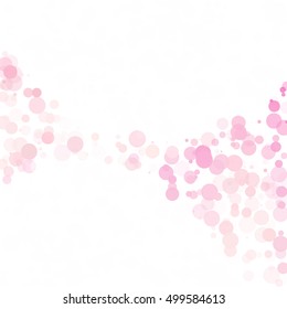 Bubbles Circle Dots Unique Pink Bright Vector Background