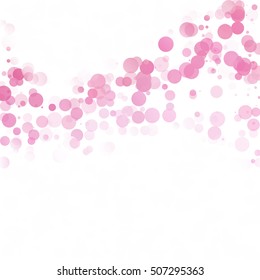 Bubbles Circle Dots Unique Pink Bright Vector Background