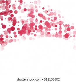 Bubbles Circle Dots Unique Pink Bright Vector Background