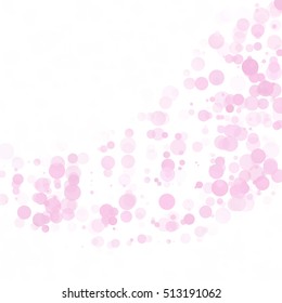 Bubbles Circle Dots Unique Pink Bright Vector Background