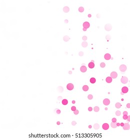 Bubbles Circle Dots Unique Pink Bright Vector Background