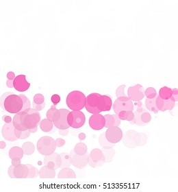 Bubbles Circle Dots Unique Pink Bright Vector Background