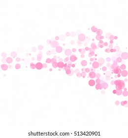 Bubbles Circle Dots Unique Pink Bright Vector Background