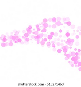 Bubbles Circle Dots Unique Pink Bright Vector Background