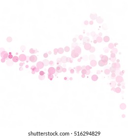 Bubbles Circle Dots Unique Pink Bright Vector Background