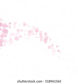Bubbles Circle Dots Unique Pink Bright Vector Background