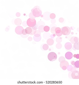 Bubbles Circle Dots Unique Pink Bright Vector Background