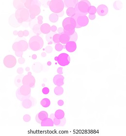 Bubbles Circle Dots Unique Pink Bright Vector Background