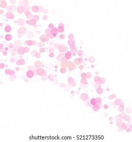 Bubbles Circle Dots Unique Pink Bright Vector Background