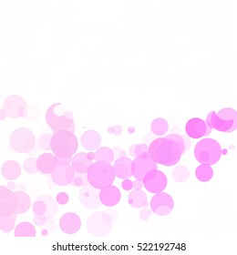 Bubbles Circle Dots Unique Pink Bright Vector Background