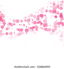 Bubbles Circle Dots Unique Pink Bright Vector Background